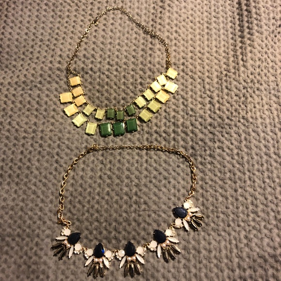 Fashion Statement Necklaces Set of 2 Green Navy - Picture 4 of 6